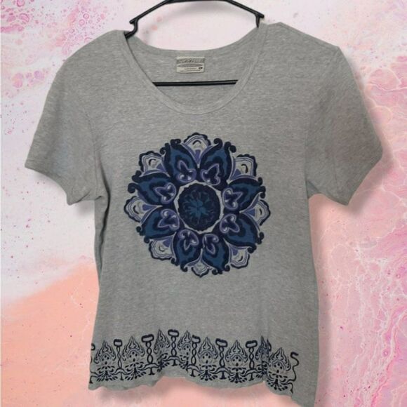 Z Cavaricci Vintage 90s Mandala Babydoll Tee sz L - Picture 2 of 7